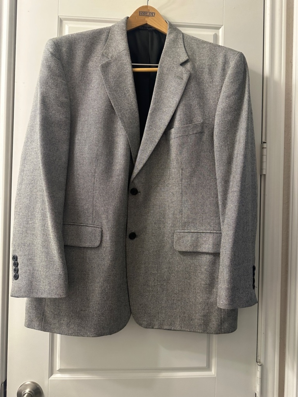 Lands' End Black and White Tweed Men's Sport Coat